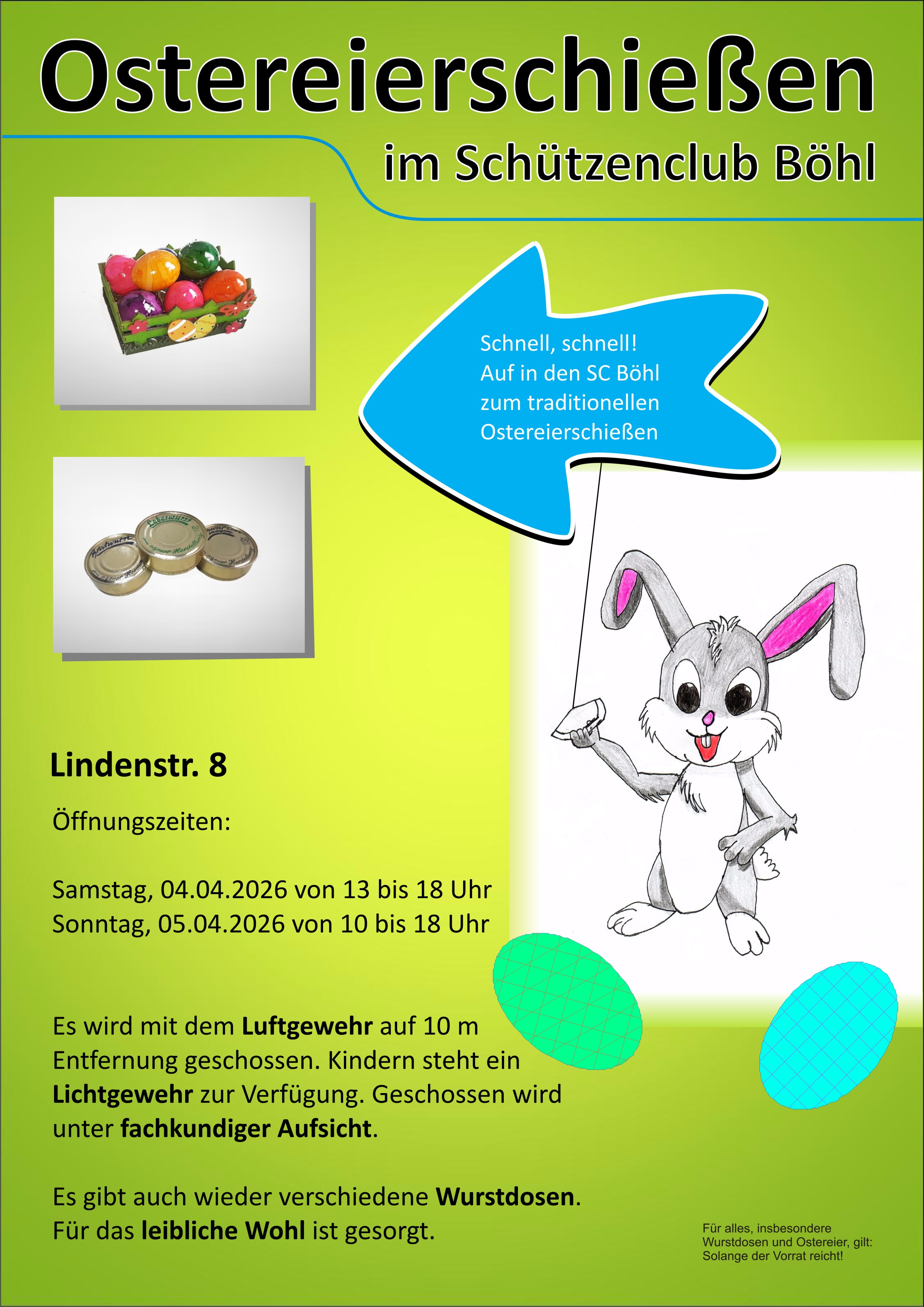 Plakat Ostereierschießen 2026